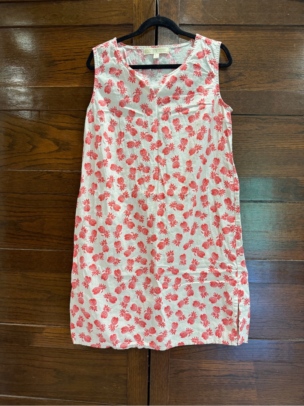 Paradise shores large Linen cotton blend shift dress summer lightweight sundress